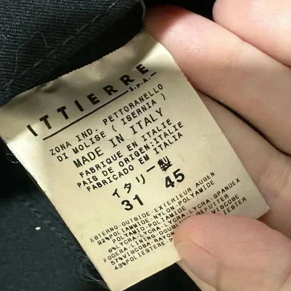 VINTAGE VERSACE JEANS COUTURE BLACK PANTS SIZE 24” EUC ***STUNNING*** - Picture 7 of 9